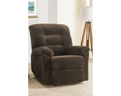 Coaster™ Upholstered Power Lift Recliner - Chocolate