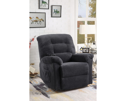 Coaster™ Upholstered Power Lift Recliner - Charcoal