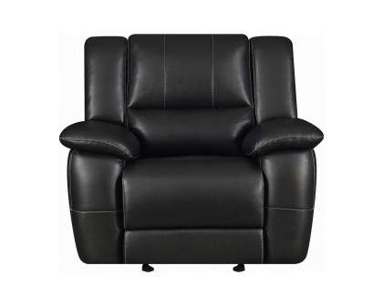 Coaster™ Lee Rolled Back Glider Recliner - Black