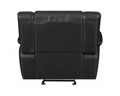 Coaster™ Lee Rolled Back Glider Recliner - Black