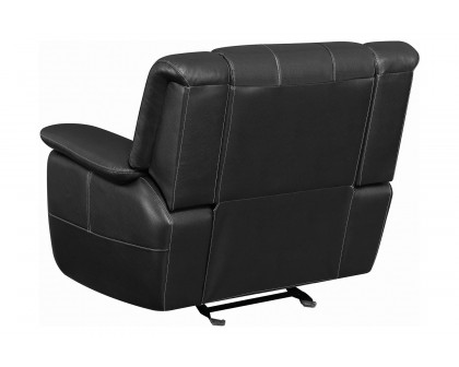 Coaster™ Lee Rolled Back Glider Recliner - Black