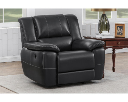 Coaster™ Lee Rolled Back Glider Recliner - Black