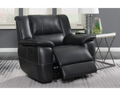 Coaster™ Lee Rolled Back Glider Recliner - Black