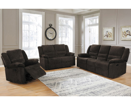 Coaster - Gordon Pillow Top Arm Motion Loveseat in Chocolate