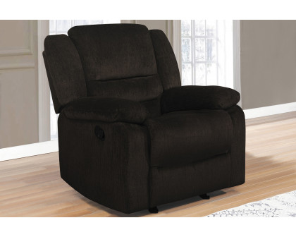 Coaster™ Gordon Upholstered Glider Recliner - Chocolate