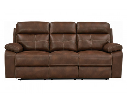 Coaster - Damiano Button Tufted Motion Sofa in Tri-Tone Brown