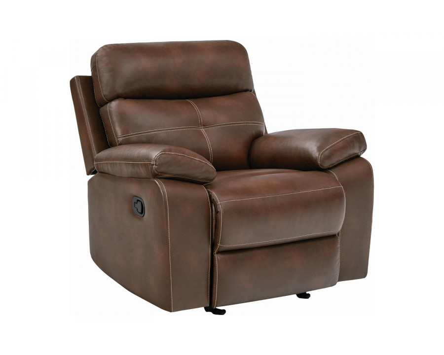 Coaster - Damiano Upholstered Glider Recliner in Tri-Tone Brown