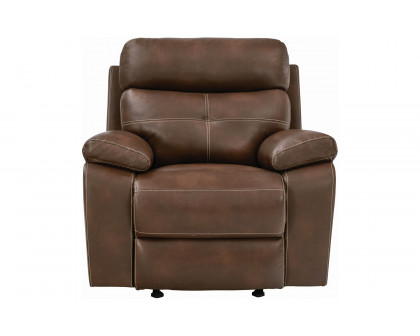 Coaster™ Damiano Upholstered Glider Recliner - Tri-Tone Brown