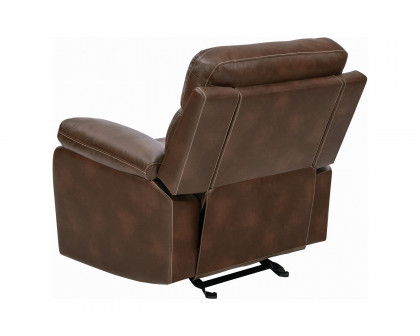 Coaster™ Damiano Upholstered Glider Recliner - Tri-Tone Brown