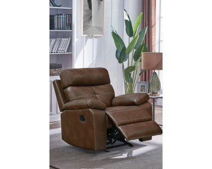 Coaster™ Damiano Upholstered Glider Recliner - Tri-Tone Brown