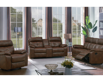 Coaster™ Damiano Upholstered Glider Recliner - Tri-Tone Brown