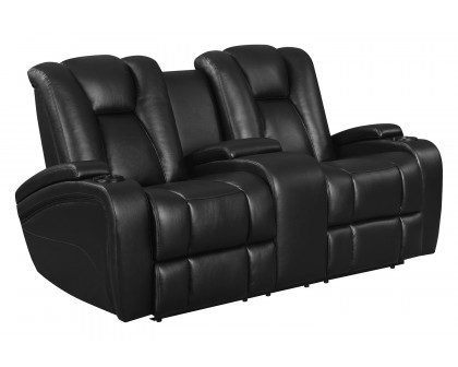 Coaster - Delange Power Sofa With Headrests in Black