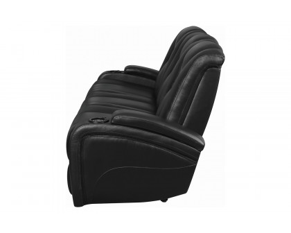 Coaster - Delange Power Sofa With Headrests in Black