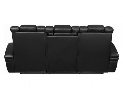 Coaster - Delange Power Sofa With Headrests in Black