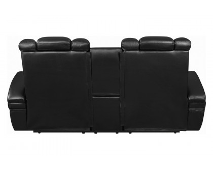 Coaster - Delange Power Loveseat With Headrests in Black