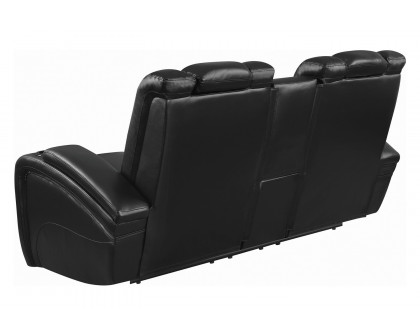 Coaster - Delange Power Loveseat With Headrests in Black