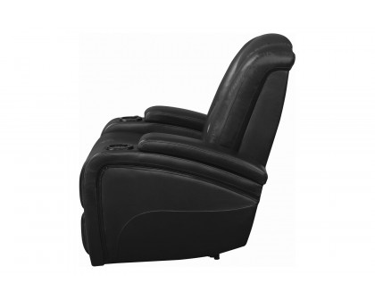 Coaster™ Delange Power Recliner With Headrest - Black