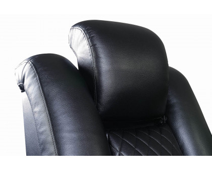 Coaster™ Delange Power Recliner With Headrest - Black