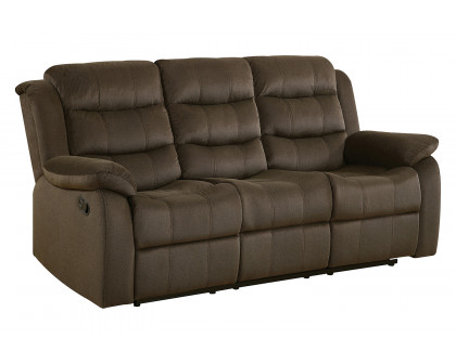 Coaster - Rodman Pillow Top Arm Motion Sofa in Olive Brown