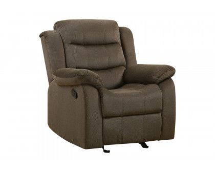 Coaster - Rodman Pillow Top Arm Motion Sofa in Olive Brown