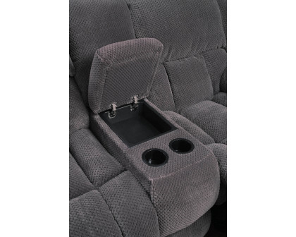 Coaster Weissman Motion Loveseat with Console - Charcoal