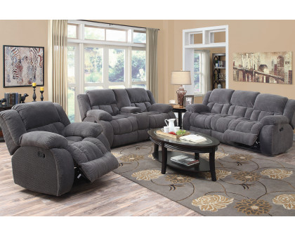 Coaster Weissman Motion Loveseat with Console - Charcoal