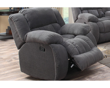 Coaster™ Weissman Upholstered Glider Recliner - Charcoal