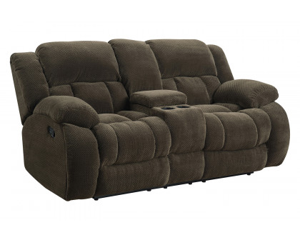 Coaster Weissman Upholstered Tufted Living Room Set - Chocolate