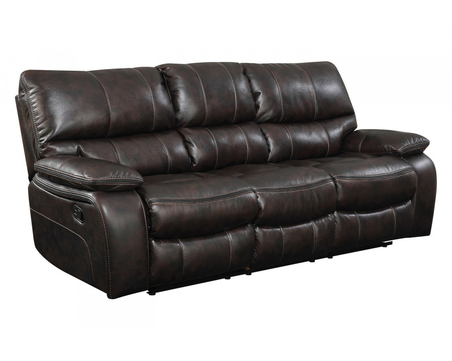 Coaster - Willemse Motion Sofa With Drop-Down Table in Dark Brown