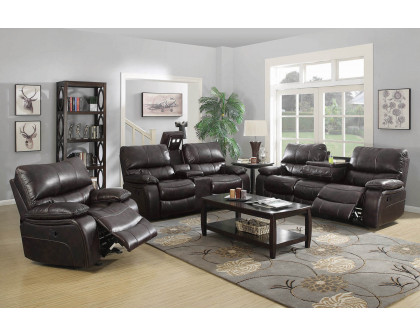 Coaster Willemse Motion Loveseat with Console - Dark Brown