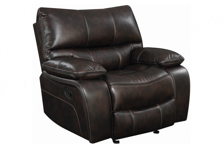 Coaster™ Willemse Upholstered Glider Recliner - Dark Brown