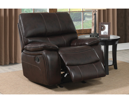 Coaster™ Willemse Upholstered Glider Recliner - Dark Brown