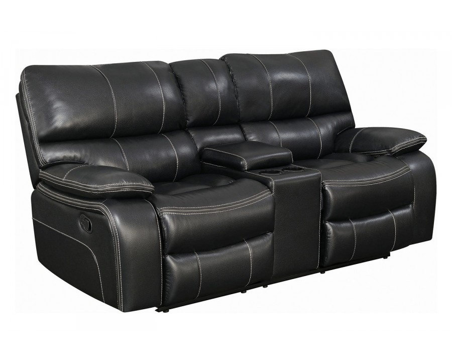 Coaster Willemse Motion Loveseat with Console - Black