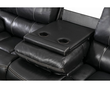 Coaster Willemse Motion Loveseat with Console - Black