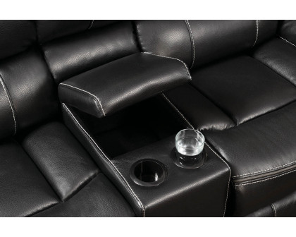 Coaster Willemse Motion Loveseat with Console - Black