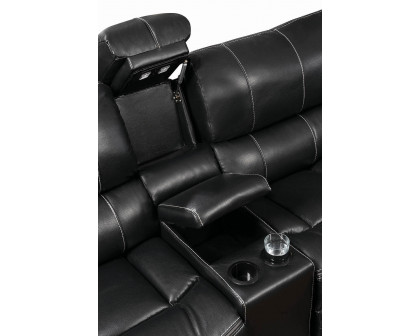 Coaster Willemse Motion Loveseat with Console - Black