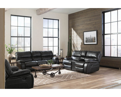 Coaster Willemse Motion Loveseat with Console - Black