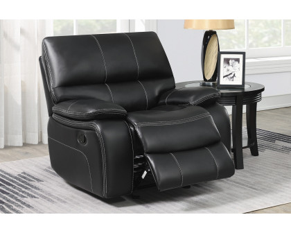 Coaster™ Willemse Upholstered Glider Recliner - Black