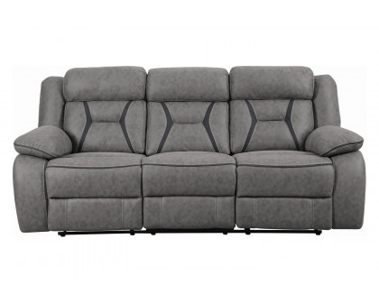 Coaster Higgins Pillow Top Arm Upholstered Motion Sofa - Gray