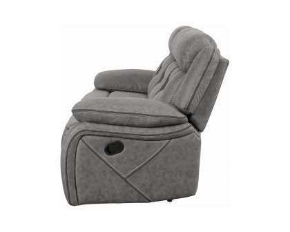 Coaster Higgins Pillow Top Arm Upholstered Motion Sofa - Gray