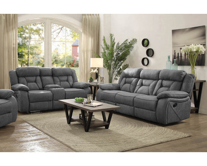 Coaster Higgins Pillow Top Arm Upholstered Motion Sofa - Gray