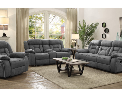 Coaster Higgins Pillow Top Arm Upholstered Motion Sofa - Gray