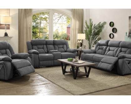 Coaster Higgins Pillow Top Arm Upholstered Motion Sofa - Gray