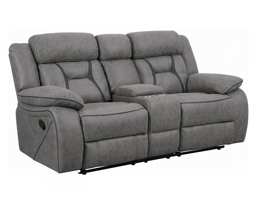 Coaster - Higgins Pillow Top Arm Motion Loveseat with Console