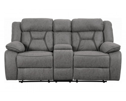 Coaster - Higgins Pillow Top Arm Motion Loveseat with Console