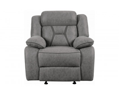 Coaster™ Higgins Overstuffed Upholstered Glider Recliner - Gray