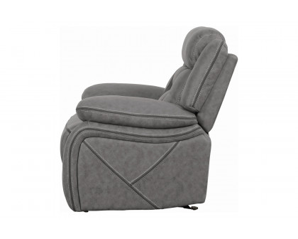 Coaster™ Higgins Overstuffed Upholstered Glider Recliner - Gray