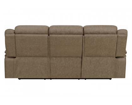 Coaster Higgins Pillow Top Arm Upholstered Motion Sofa - Tan