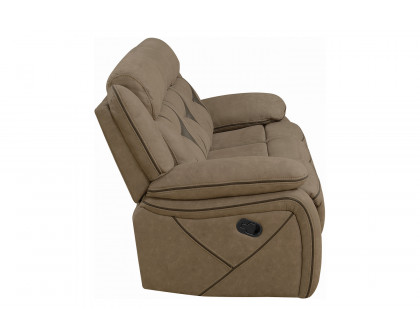 Coaster™ Higgins Overstuffed Upholstered Glider Recliner - Tan