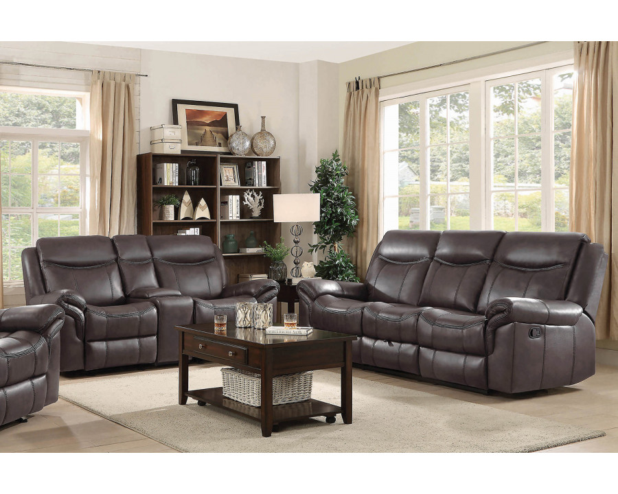 Coaster Sawyer Upholstered Tufted Living Room Set - Cocoa Brown